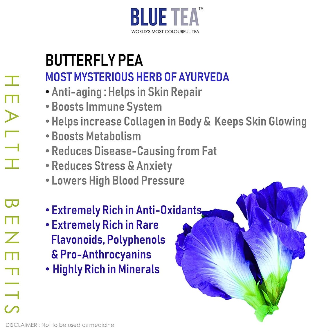Blue Butterfly Pea Flowers 100 Organic and Natural Etsy