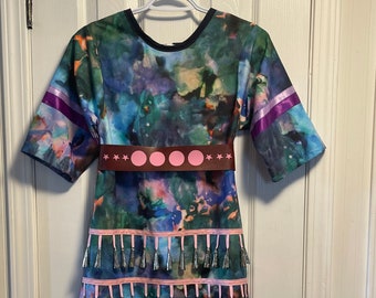 Handmade Cotton Girls Jingle Dress: Indigenous Design