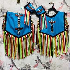 Boys Grass Dance Regalia: Handmade Cotton Pow-Wow Outfit