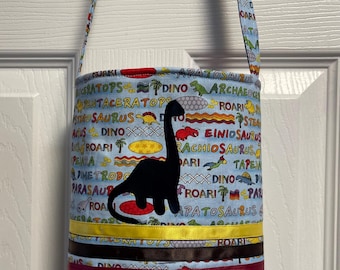 Girls' Dinosaur Crossbody Bag: Handmade Metis Ribbon Purse