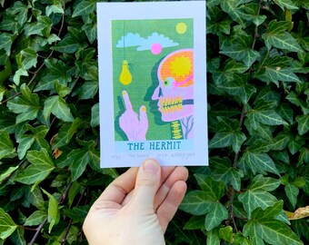 The Hermit - 4 color risograph print