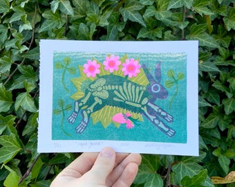 Rapid Growth - 3 color risograph print