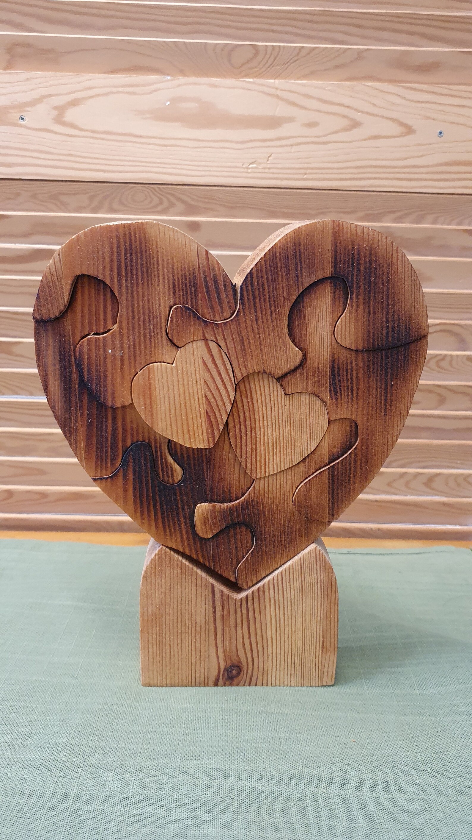 Heart wooden puzzle Etsy