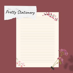 NEW Floral Writing Stationery for Letters and Journaling - Digital Print
