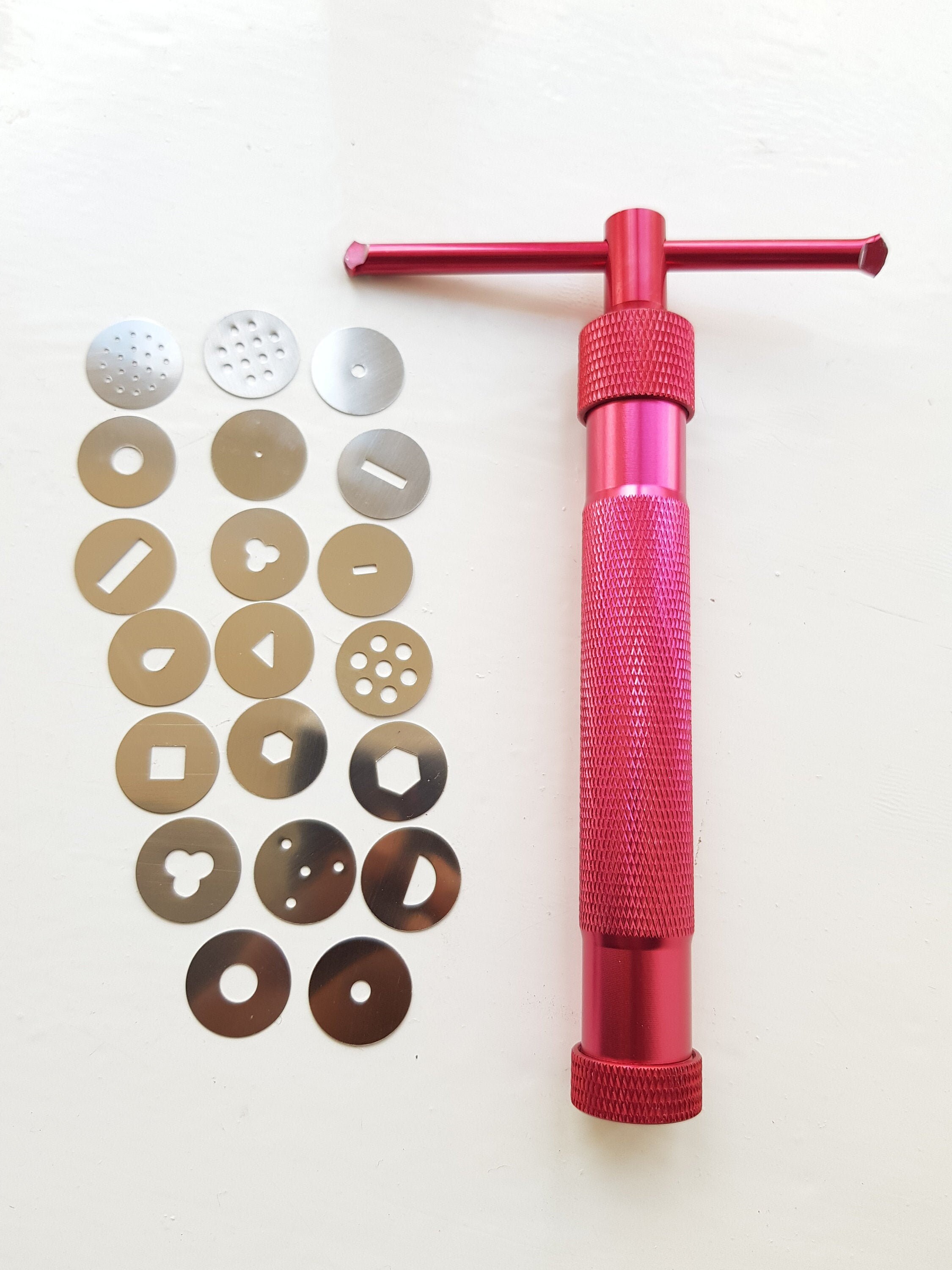 Clay extruder fondant extruder with 20 discs. sugar extruder. Etsy