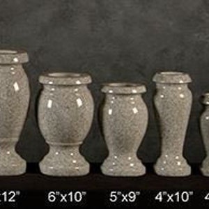 Memorial Vase, Round Granite Vase, Headstone Vase, Granite Monument Vase, Cemetery Flower Vase, vase