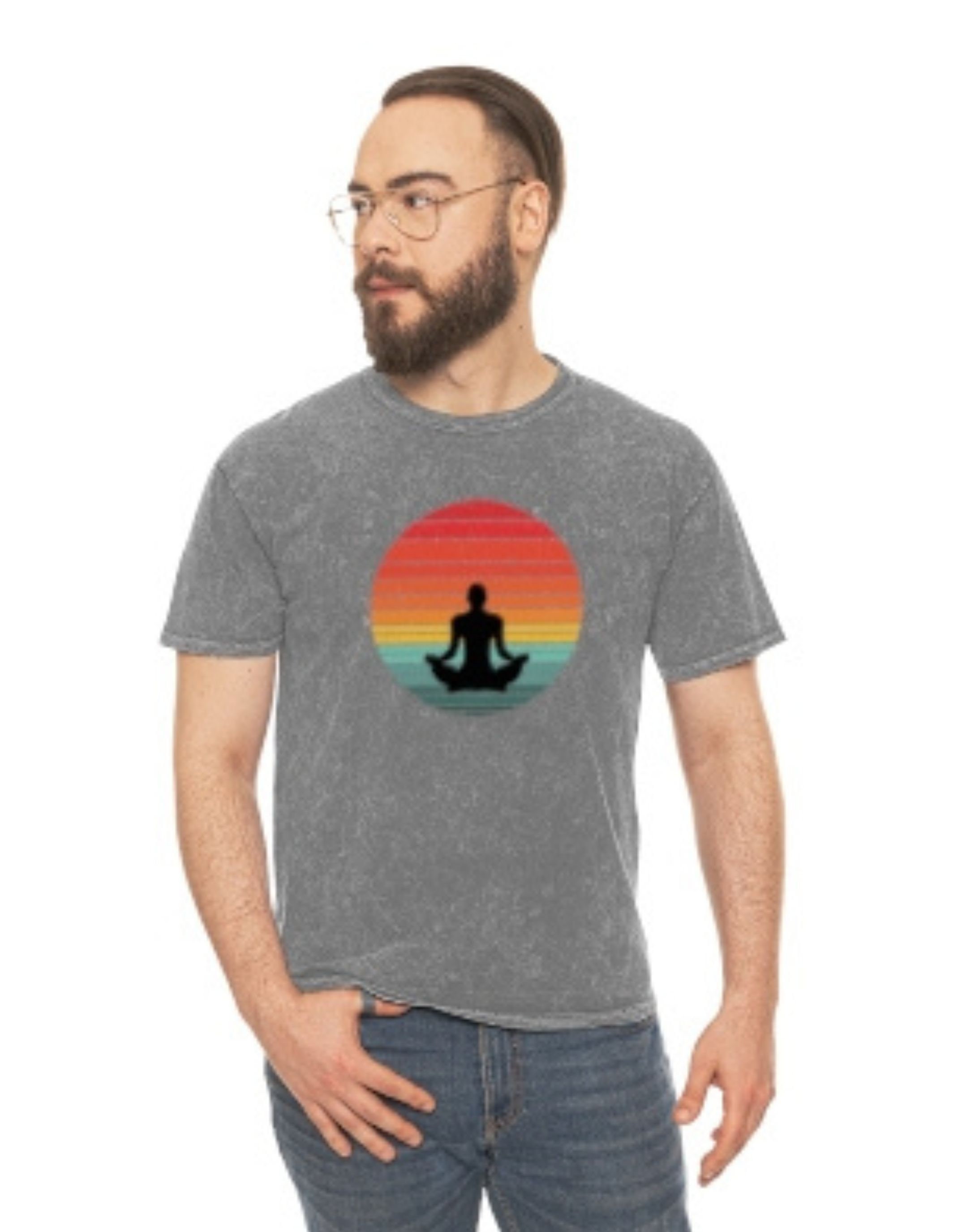 Meditation Shirt, Zen, Mineral Wash T-shirt, Gift for Yogi, Yoga