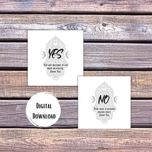 Cartes de consentement au yoga, professeurs de yoga, outils de yoga, cartes d'assistance et d'ajustement, autorisation, ajustement pratique, cartes oui ou non, Zen, Hamsa