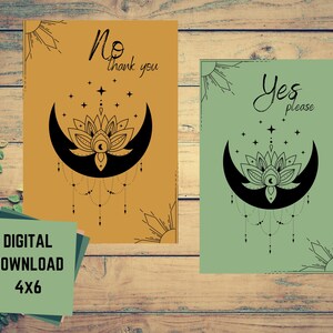 Cartes de consentement pour le yoga, Cartes oui non, Aides pratiques, Outils pour professeur de yoga, Cartes d'autorisation, Format carte postale, Cartes de professeur de yoga, Communication