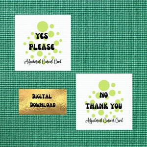 Cartes de consentement au yoga, professeurs de yoga, outils de yoga, cartes d'assistance et d'ajustement, autorisation, ajustement pratique, cartes oui ou non, bulles,