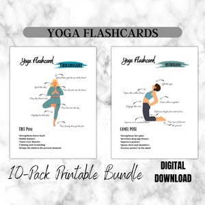 Yogakaarten, Yoga Pose-kaarten, Cueing-kaarten, Asana-kaarten, Yoga Flashcards, Yogahoudingen, Yoga Docentenopleiding, Digitale Download
