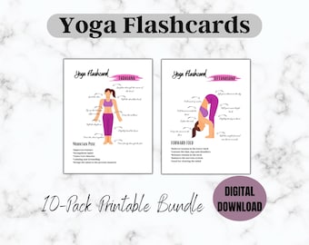 Yoga Cards, Yoga Pose Cards, Cueing Cards, Asana Cards, Yoga Flashcards, Yoga Poses, Yoga Teacher Training, Digital Download