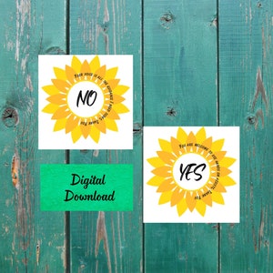 Cartes de consentement au yoga, professeurs de yoga, outils de yoga, cartes d'assistance et d'ajustement, autorisation, ajustement pratique, cartes oui ou non, zen, tournesols