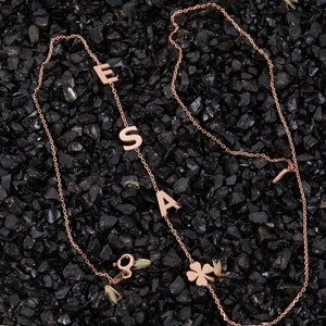 Sideways Initial Necklace • Personalized Initial Necklace • Sideways Cross Necklace • Initial Necklace Sterling Silver • Bridesmaid Jewelry