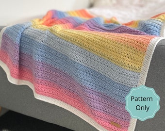Breezy Blanket, PDF PATTERN ONLY, blanket pattern, lightweight blanket, crochet blanket pattern, pattern, easy blanket pattern