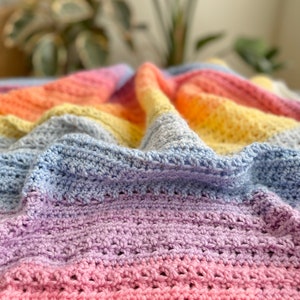 Breezy Blanket, PDF PATTERN ONLY, blanket pattern, lightweight blanket, crochet blanket pattern, pattern, easy blanket pattern image 5