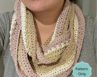 Breezy Infinity Scarf, scarf pattern, infinity scarf, crochet scarf pattern, infinity scarf pattern, easy scarf pattern, crochet scarf