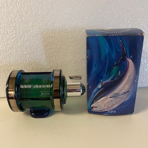 Vintage Avon Cologne - The Angler Wild Country After Shave - Fishing Reel - Full Bottle and Box