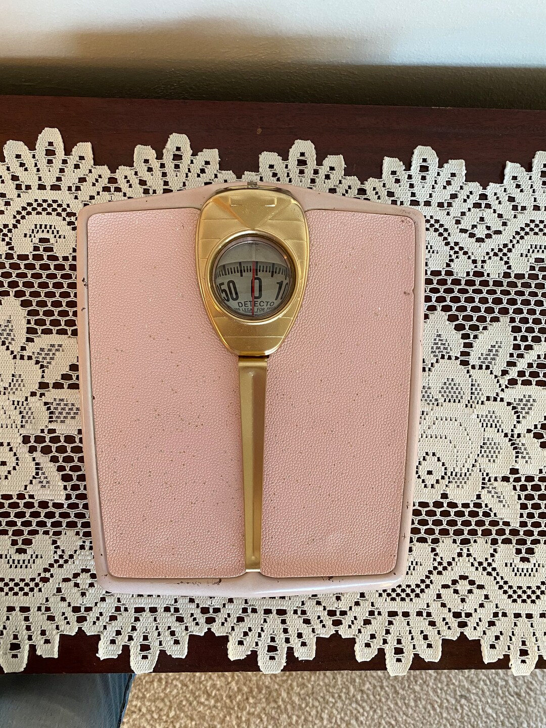 Vintage Detecto Mid Century 1950s Pink and Gold Glitter Bathroom Scale ...