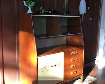 MCM 1958-59 Kipp Stewart for Drexel Sun Coast Cabinet/Dining Hutch Buffet-Beautiful Vintage Condition!