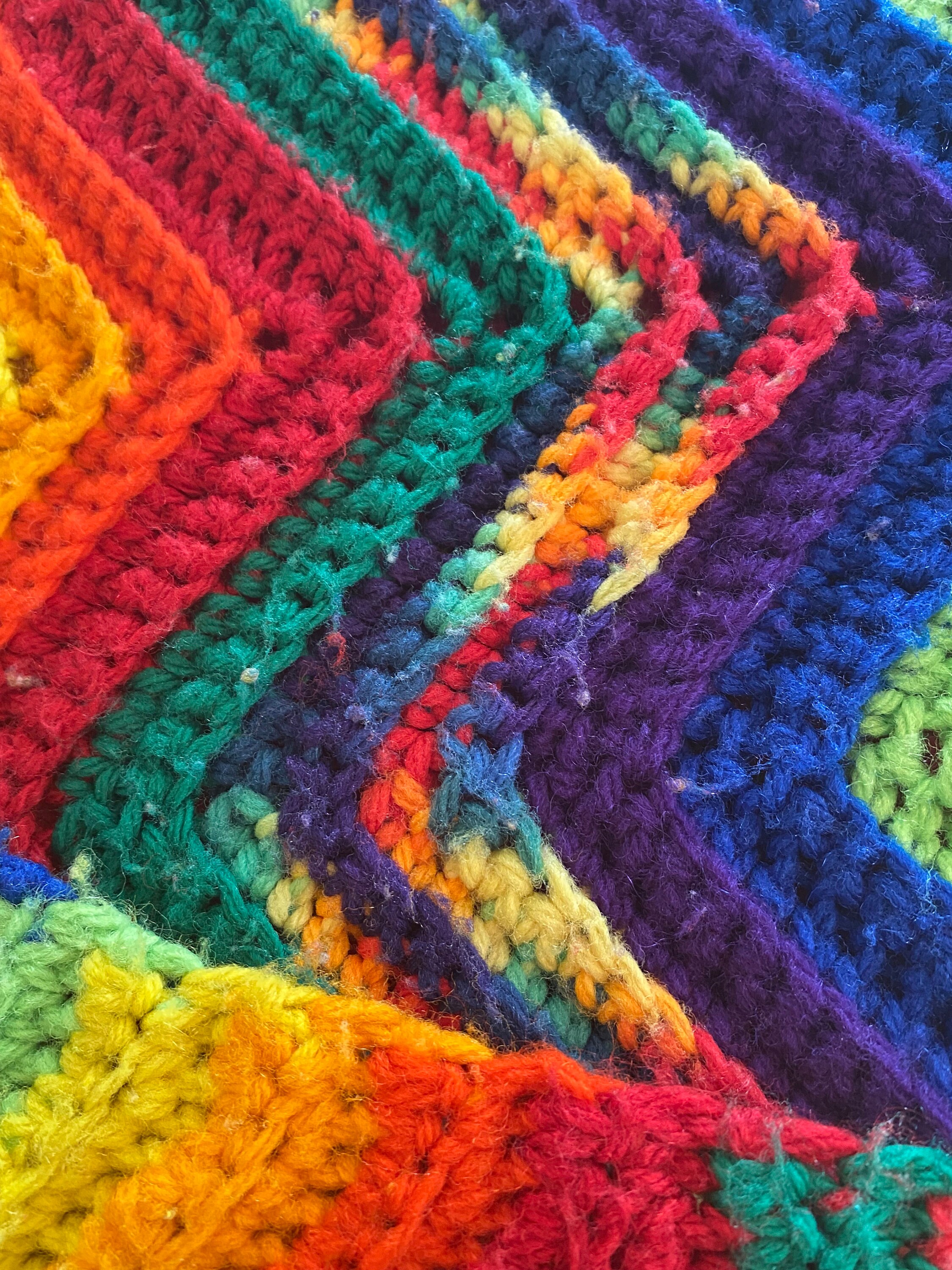 Beautiful Vintage Zig Zag Crochet Afghan / Blanket Beautiful Etsy
