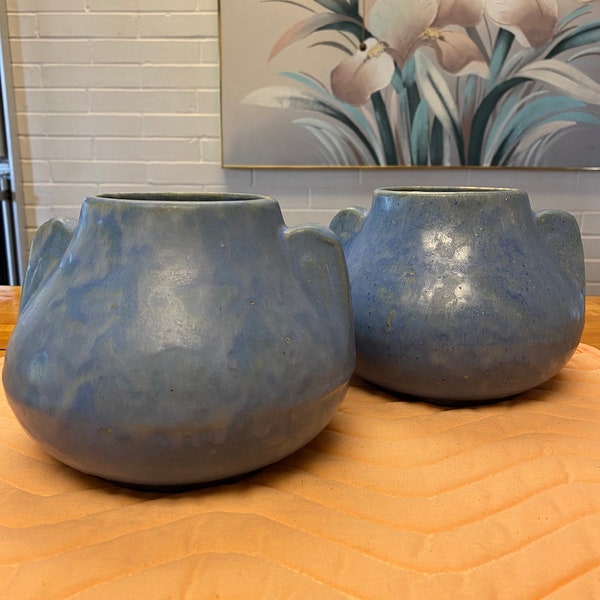 Vintage Brush McCoy Art Pottery Periwinkle Blue Vellum Vase - Sold Separately