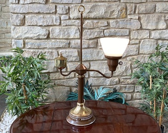 Vintage Metal Tole Student Lamp / Desk Lamp /Table Lamp / Accent Lamp