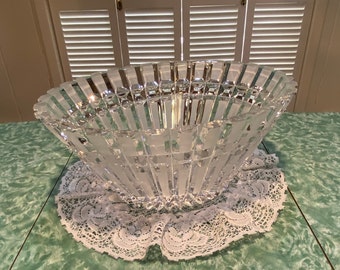 Vintage Georges Briard Leaded Crystal Centerpiece Bowl
