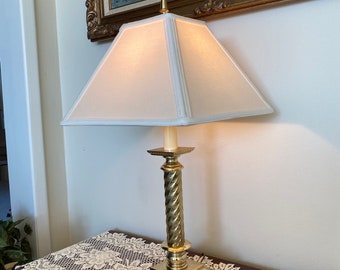 Stunning Vintage Rembrandt Brass Table Lamp - Rembrandt Lamp Shade -Excellent Condition!