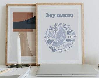 arte de pared para mamá / póster de mamá / niño mamá / niña mamá / decoración de guardería / impresión pastel / habitación para niños / regalo para nueva mamá / regalo para baby shower