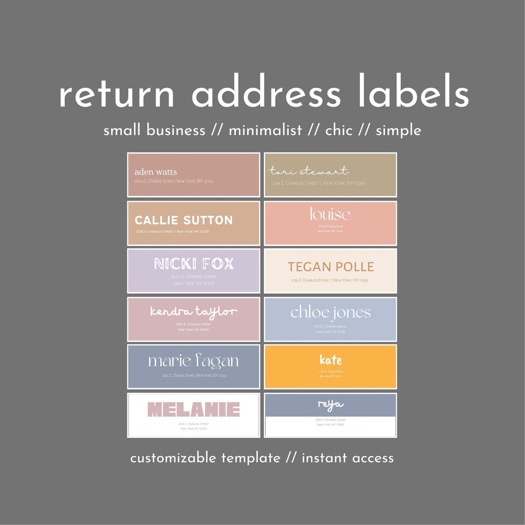 Return Label Address Sticker Example 50+ Custom Return Address Labels // Address Sticker // Small Business ...