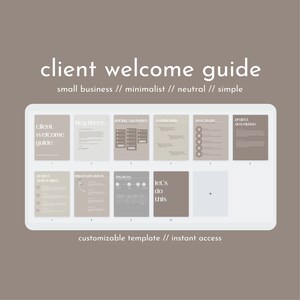 client welcome packet template // client onboarding template // new client service guide //business proposal template // welcome guide