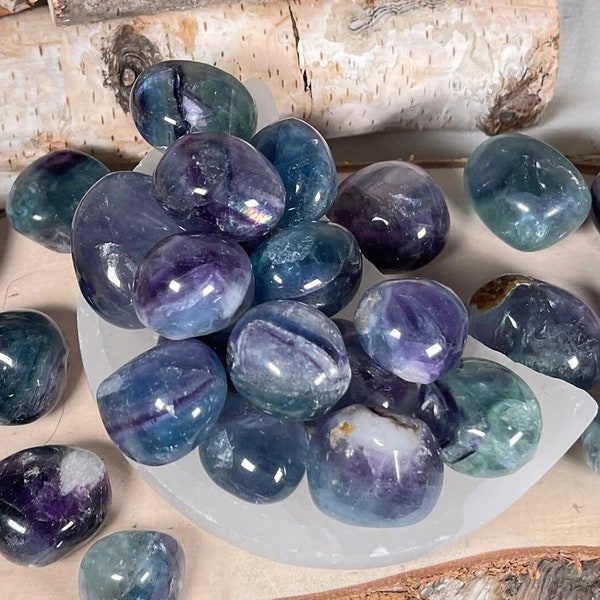 Rainbow Fluorite Tumbled Stone | Rainbow Fluorite Tumbled Stones | Fluorite tumbled stone | Fluorite Tumbled Stone | Rainbow Fluorite