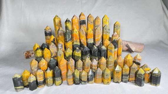 Bumblebee Jasper Tower/ Point Bright Colored Bumblebee Jasper High Quality Bumble Bee Jasper Indonesia Bumblebee Jasper Tower/ Point Bright Colored Bumblebee Jasper High Quality Bumble Bee Jasper Indonesia