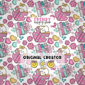 Bookish girlie Seamless Pattern for book lover png, Digital Download, Repeat Pattern, digital paper bookmark kindle insert pattern