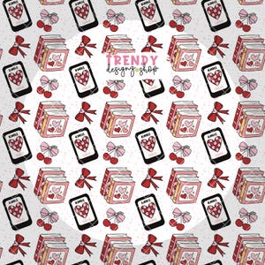 Valentine&#39;s Day Kindle Girlie Seamless Pattern (Digital Download)