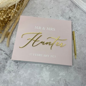 Chloe Collection - Luxury Personalised Acrylic Guest Book with Surname