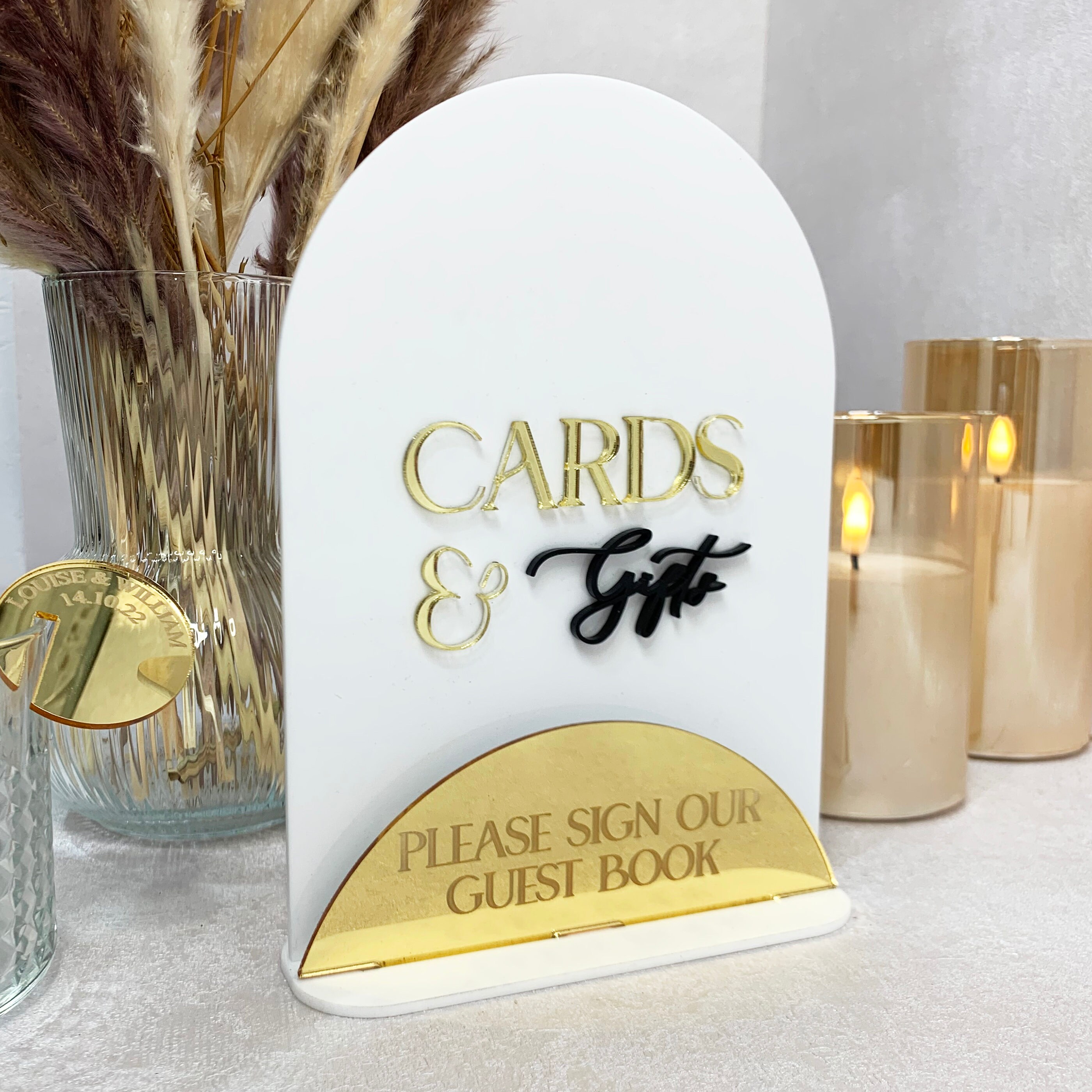 Keepsake Trio Luxury Acrylic Guest Book Card Box and Double Etsy UK