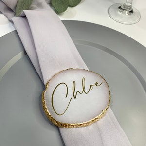 Personalised Gold Edged Coaster, Placename, Place name, Favour with different font options image 5