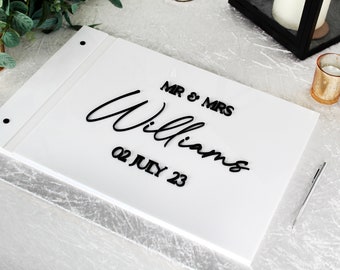 All 3D Luxury Bound Personalised Acrylic Guest Book