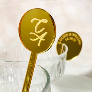 Luxury Personalised Acrylic Drinks Stirrer & Chip Set image 1