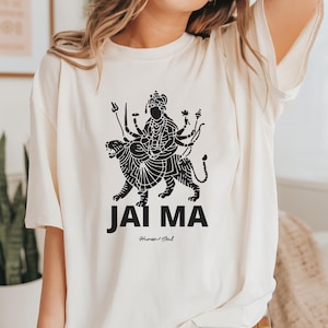 Jai Ma Durga, Mother Durga Deity T Shirt, Goddess Durga Maa Durga Ji Hindu Goddess Shirt, Goddess of Protection - Unisex