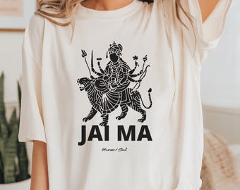 Jai Ma Durga, Mother Durga Deity T Shirt, Goddess Durga Maa Durga Ji Hindu Goddess Shirt, Goddess of Protection - Unisex