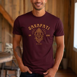 Ganesh T-Shirt: Ganapati Om Gam Mantra, Hindu God Tee
