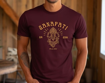 Ganesh T Shirt - Ganapati Shirt with Om Gam Mantra - Hindu God Shirt - Spiritual Tee