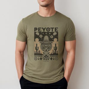Peyote Graphic Tee - Unique Desert Inspired Design, Unisex T Shirt, Shamanic Clothing, Boho Style