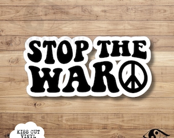 Hippie Peace Symbol Stickers: Antiwar Vinyl Decal Pack