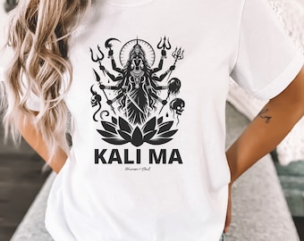 Kali Maa T-Shirt: Hindu Goddess Graphic Tee, Boho Spiritual Clothing