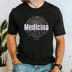 Medicina T Shirt - Arte della medicina delle piante psichedeliche - Maglietta unisex ispirata all'Ayahuasca