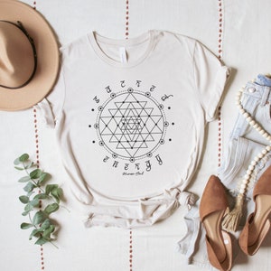 Sacred Energy Sri Yantra T Shirt | Spiritual T Shirt | Sacred Geometry | Meditation T Shirt | Yoga T Shirt | Chakra T Shirt | Mandala Tshirt